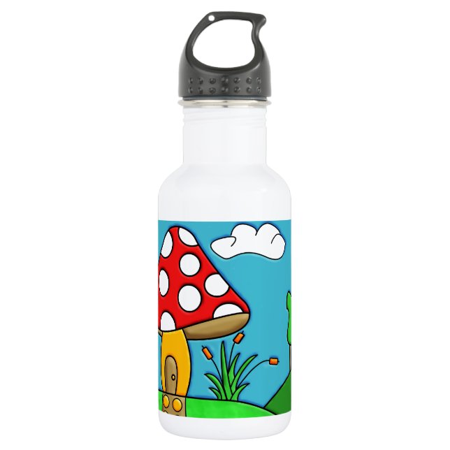 Whimsical Woodland Fungi Art 532 Ml Water Bottle (Front)