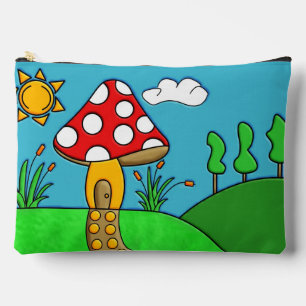 Whimsical Woodland Fungi Art Accessory Pouch