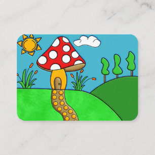 Whimsical Woodland Fungi Art Loyalty Card
