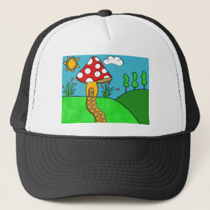 Whimsical Woodland Fungi Art Trucker Hat