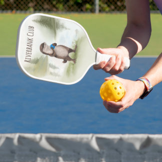 Whimsical Woodland Otter Pickleball Paddle