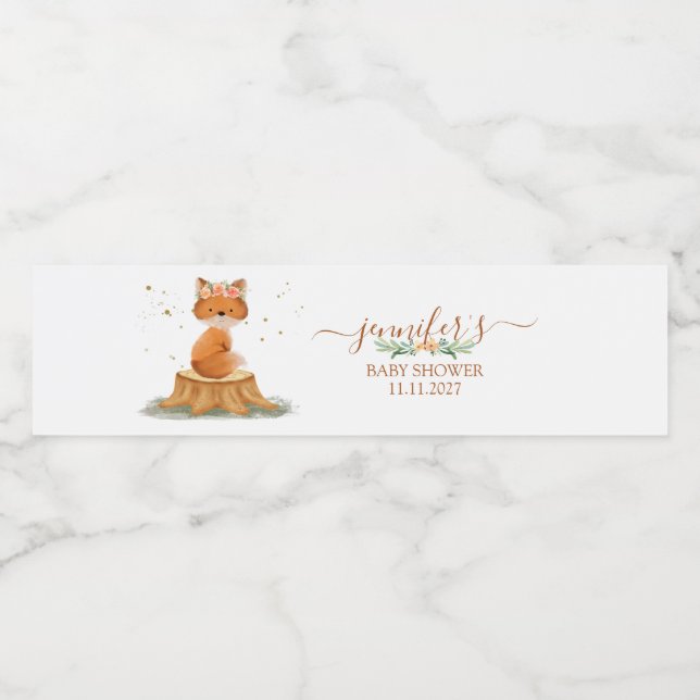 Whimsical Woodland Welcome Water Bottle Label (Single Label)