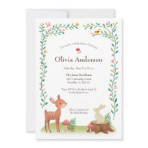 Whimsical Woodlands Baby Shower Invitation