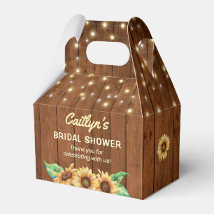 Whimsical Woods Fireflies Sunflower Bridal Shower Favour Box