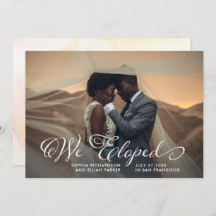 Whimsical Words   We Eloped Photo Announcement