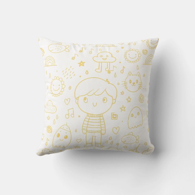 Whimsical world  cushion (Back)