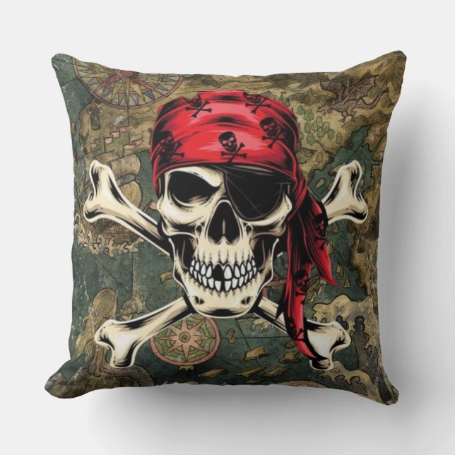 Whimsical World of Pirates Cushion (Front)