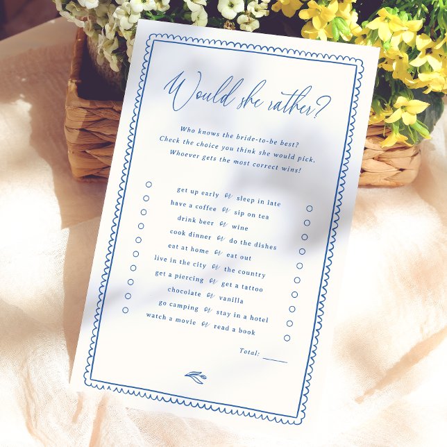 Whimsical Would She Rather Bridal Shower Game (Creator Uploaded)