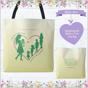 Whimsical Yellow Mother's Day Tote Bag
