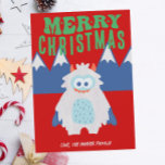 Whimsical Yeti Christmas Holiday Card<br><div class="desc">Are you yeti for Christmas!? This whimsical yeti Christmas card features a festive hand illustrated yeti design with fun retro fonts. Easily customise these cards using the personalisation feature.</div>