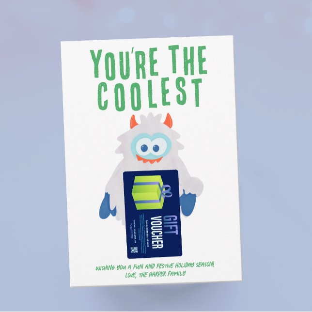 Whimsical Yeti Holiday Gift Card Holder (Creator Uploaded)