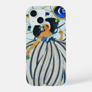 WHIMSICAL YOUNG GIRL Beauty Fashion Blue Monogram iPhone 15 Case