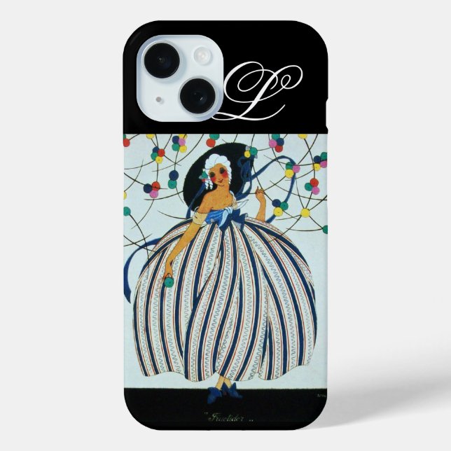 WHIMSICAL YOUNG GIRL MONOGRAM / Beauty Fashion Case-Mate iPhone Case (Back)