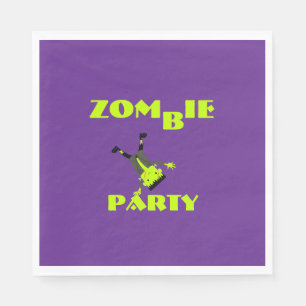 Whimsical Zombie Party Halloween Party Napkin