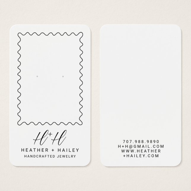 Whimsicalcore Wavy Border Display Card (Front & Back)