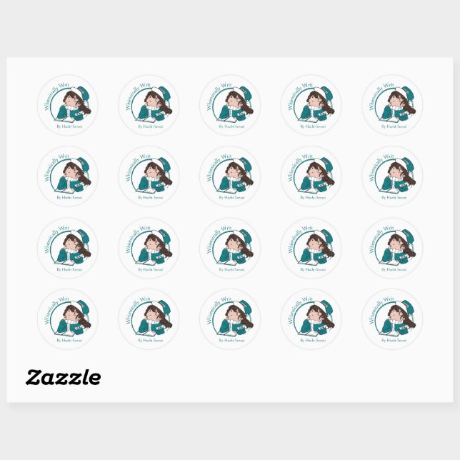 Whimsically Writ Logo Stickers (Sheet)