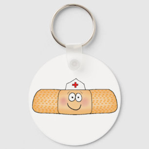 Whimsicla Band Aid Bandage with Nurse Hat Cute Key Ring