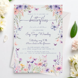Whimsicle "lifetime of butterflies" bridal shower invitation