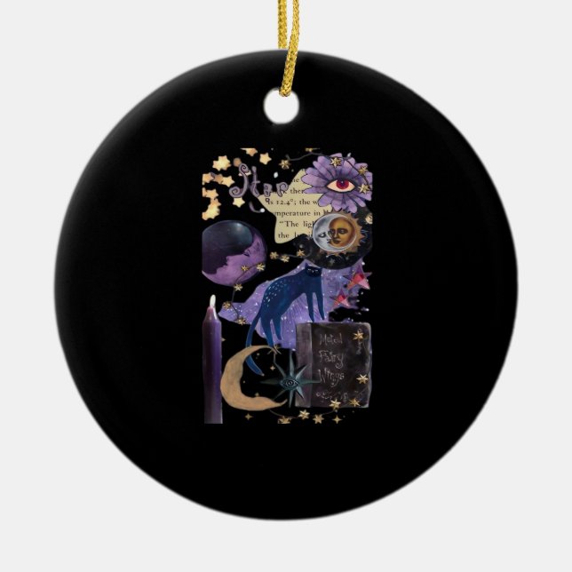 Whimsigoth Aesthetic 90s Ceramic Ornament (Front)