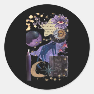 Whimsigoth Aesthetic 90s Classic Round Sticker