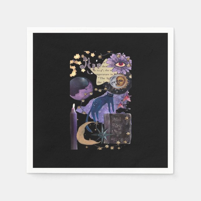 Whimsigoth Aesthetic 90s Napkin (Front)