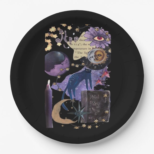 Whimsigoth Aesthetic 90s Paper Plate (Front)