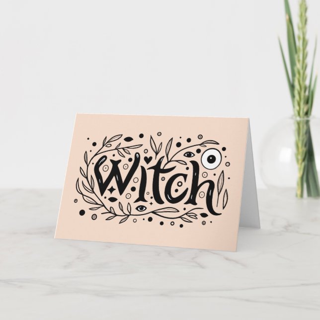 Whimsigoth aesthetic witch thank you card (Front)