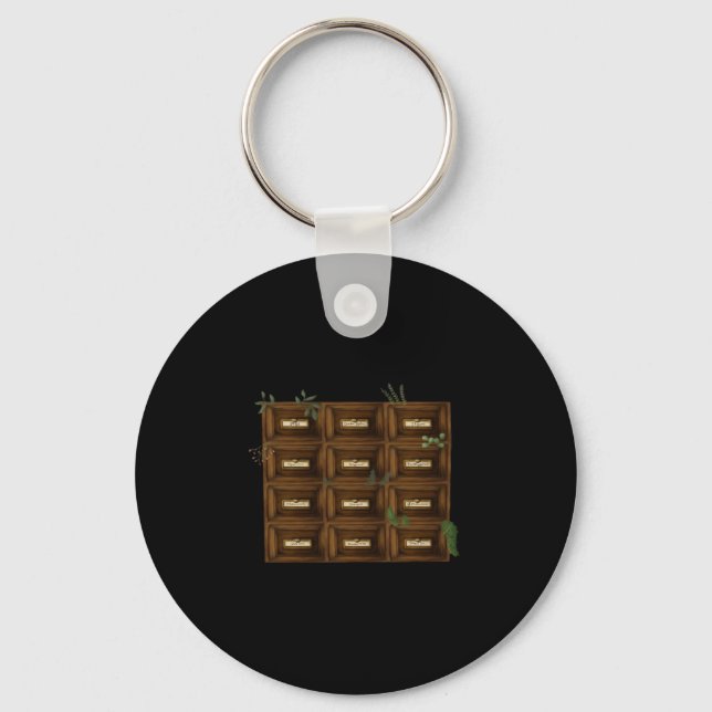Whimsigoth Apothecary Drawers Key Ring (Front)