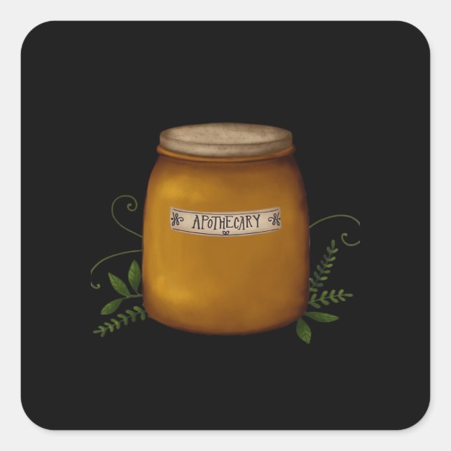 Whimsigoth Apothecary Jar Square Sticker (Front)