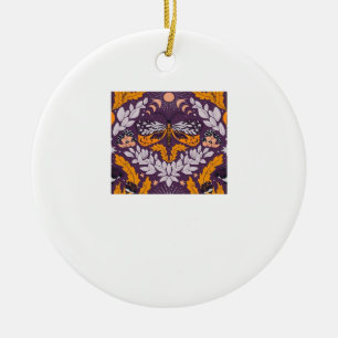 Whimsigoth Butterfly Florals - Purple, Lavender An Ceramic Ornament