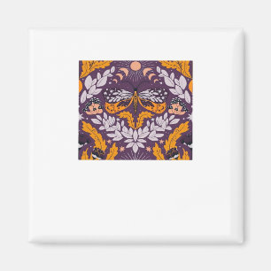 Whimsigoth Butterfly Florals - Purple, Lavender An Magnet