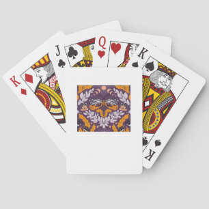 Whimsigoth Butterfly Florals - Purple, Lavender An Playing Cards