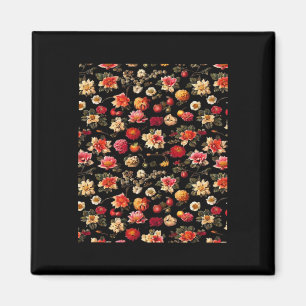 Whimsigoth Chintz Vintage Oil Painting Magnet