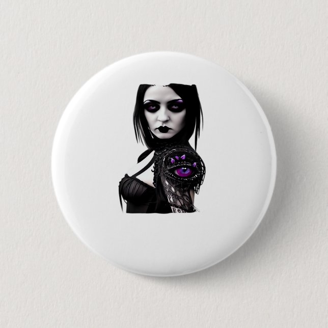 Whimsigoth Classic Design For Halloween 6 Cm Round Badge (Front)