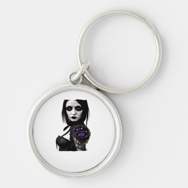 Whimsigoth Classic Design For Halloween Key Ring (Front)