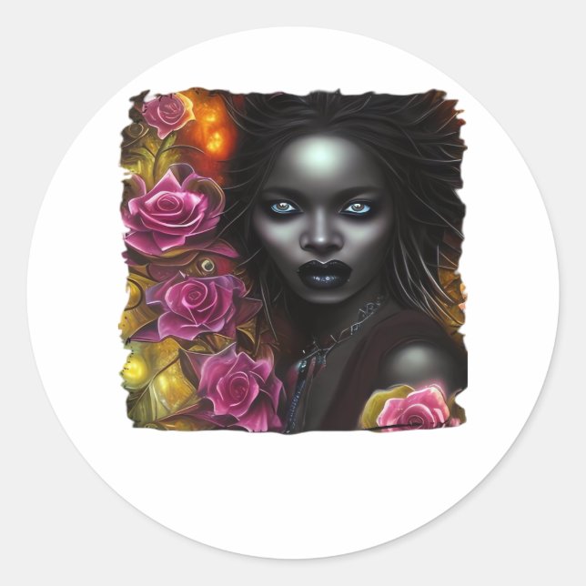 Whimsigoth Classic Halloween Classic Round Sticker (Front)