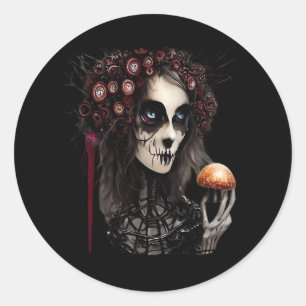 Whimsigoth – Classic Moons and Haunted Gardens Classic Round Sticker
