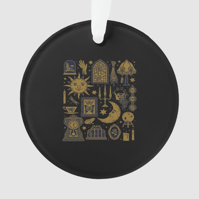 Whimsigoth Classic – Mystical Moons & Forest Ornament (Front)