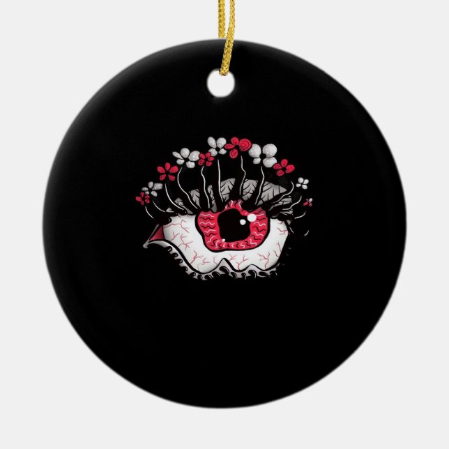 Whimsigoth Classic – Vintage Design Ceramic Ornament (Front)