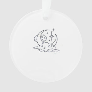 Whimsigoth Clouds Moon Witchy Classic Ornament
