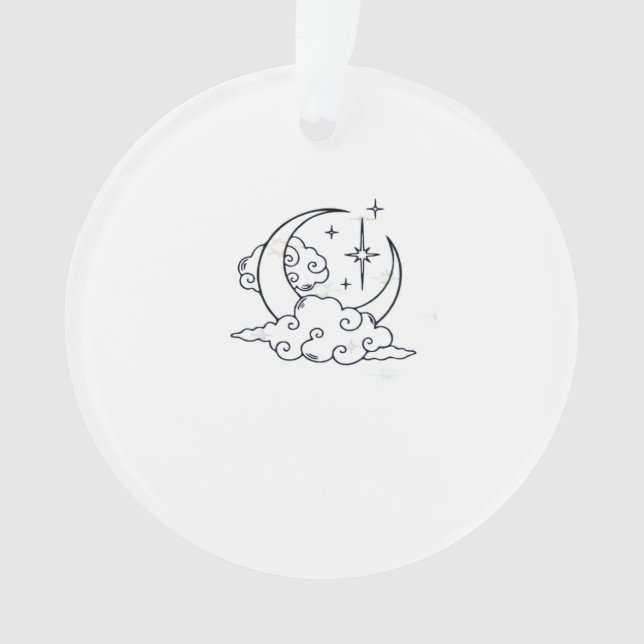 Whimsigoth Clouds Moon Witchy Classic Ornament (Front)