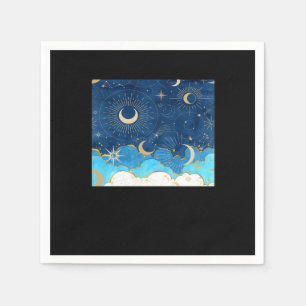 Whimsigoth Clouds Sun Moon Witchy Classic Napkin