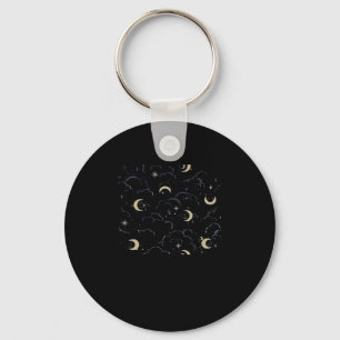 Whimsigoth Clouds Sun Moon Witchy Key Ring
