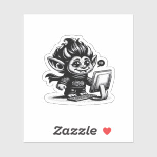 Whimsigoth Cyborg Internet Troll Vintage Art Desig