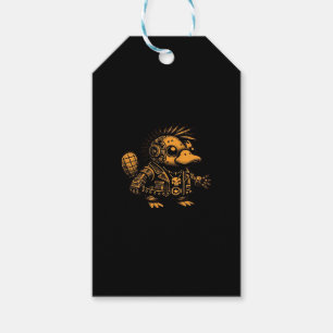 Whimsigoth Cyborg Platypus Vintage Art Design Gift Tags