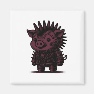 Whimsigoth Cyborg Sloth Vintage Art Design Classic Magnet