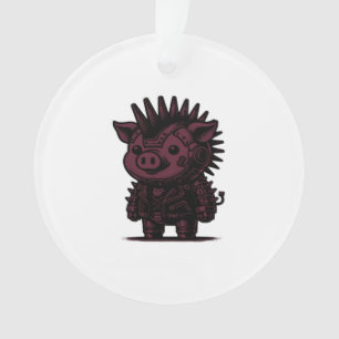 Whimsigoth Cyborg Sloth Vintage Art Design Classic Ornament