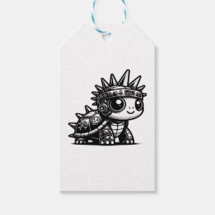 Whimsigoth Cyborg Turtle Vintage Art Design Classi Gift Tags