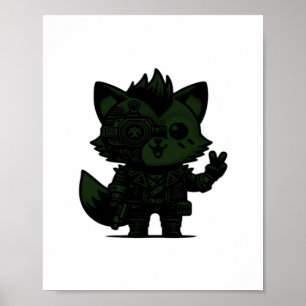 Whimsigoth Cyborg Vintage Art Design Classic Poster