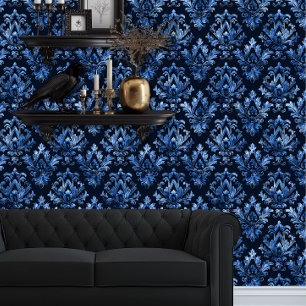 Whimsigoth Decorative Blue Wallpaper